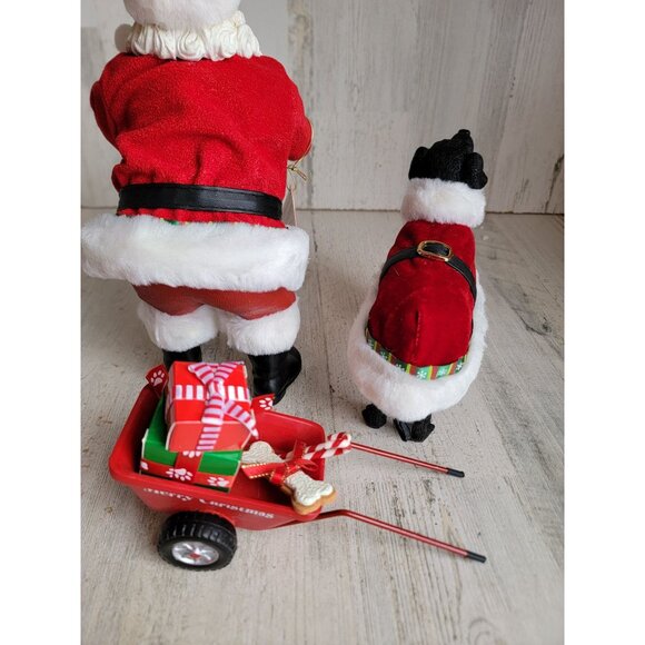 Clothtique possible dreams santa dog Days of Christmas dept 56 6000733 cart set - Picture 7 of 8